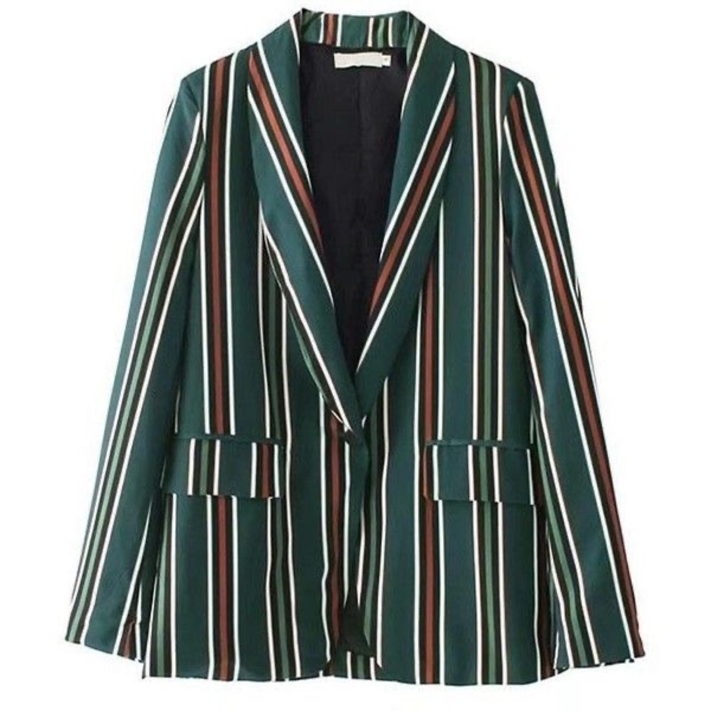 Zara Multicolor Striped Blazer - Picture 6 of 6